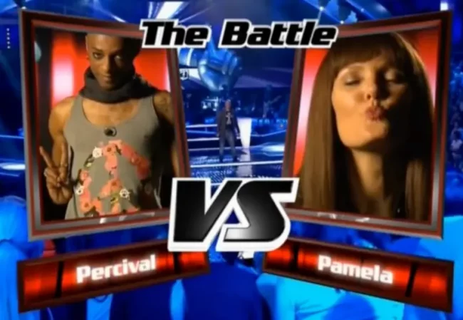 The voice battle pamela falcon percival purple rain